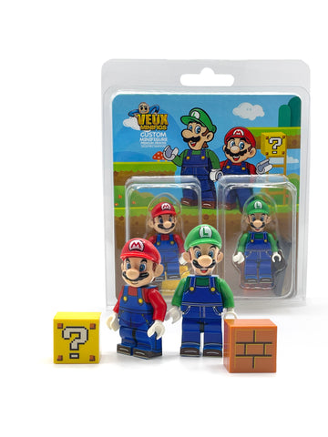 Mario and Luigi custom minifigures