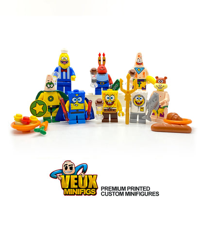 Spongebob custom minifigures set of 8